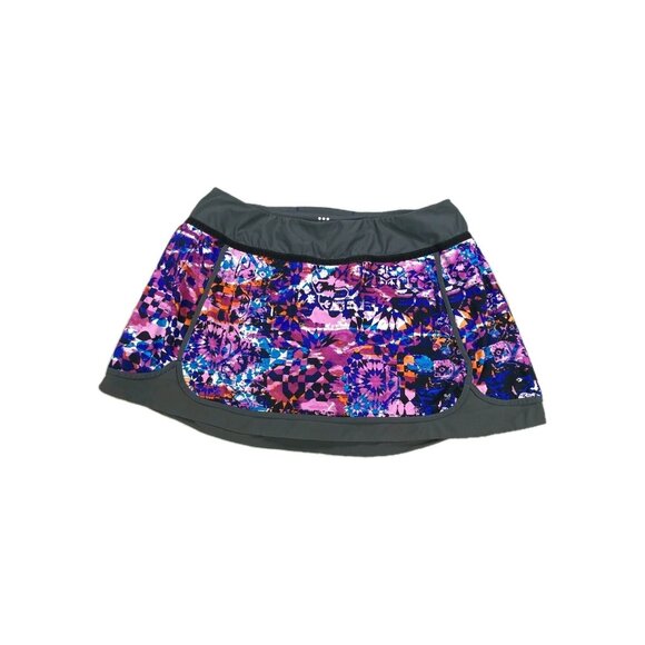 Title Nine Nimblene Tennis Skirt Skort Women's Large Gray Multicolor Geometric - Picture 1 of 10
